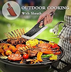 TOMBRO Meat Cleaver - 6.7" Heavy Duty Butcher