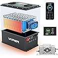 VATRER POWER 48V 105Ah Self-Heating Lithium Golf Cart Battery, Built-in Smart 200A BMS, with Touch Monitor & Mobile APP, 4000+ Cycles LiFePO4 Battery, Max 10.24kW Power Output, Perfect for Golf Carts