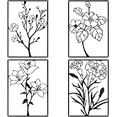 Afcabakila 4Pcs Black Metal Wall Art, 11