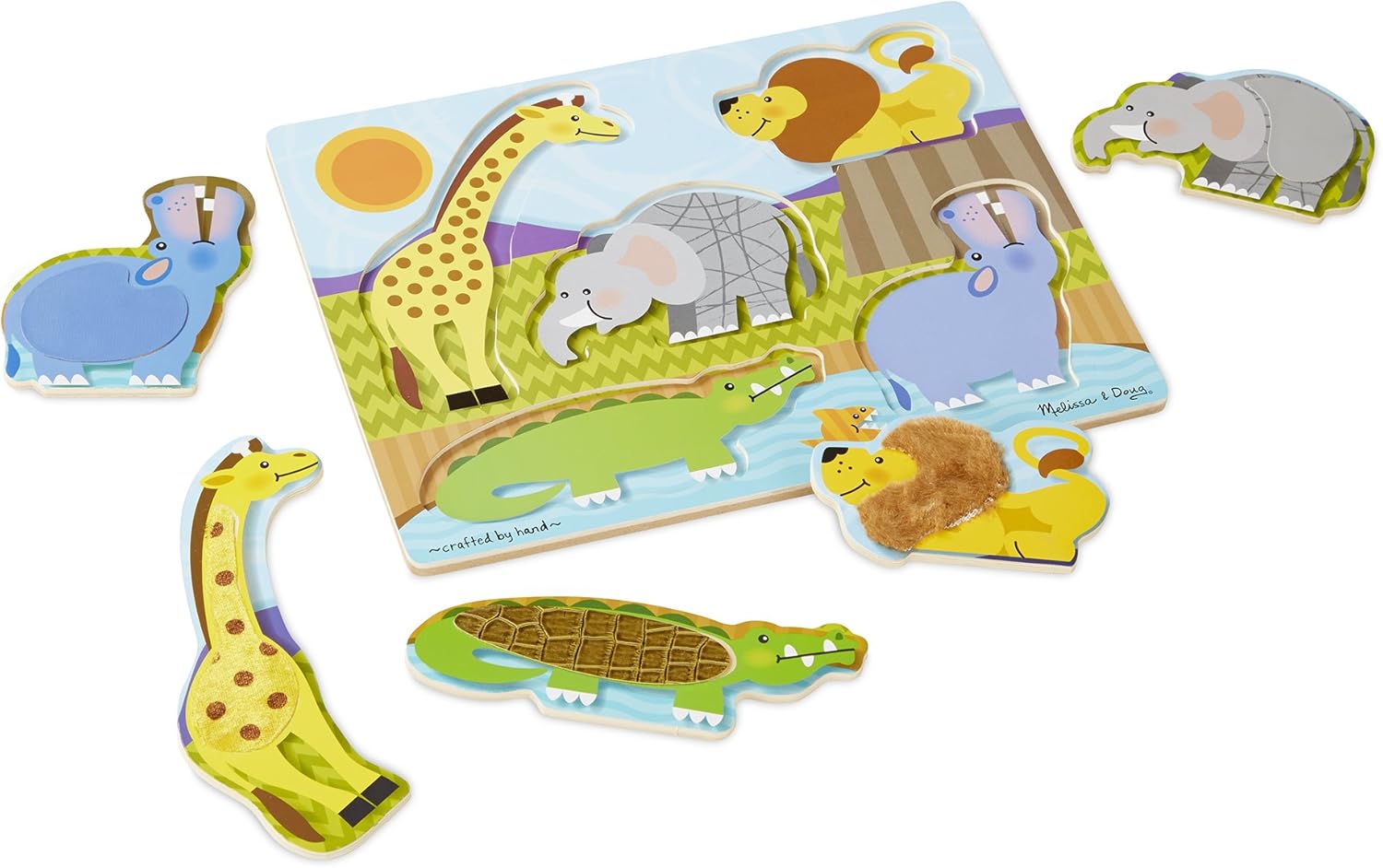 melissa and doug peek a boo touch and feel puzzle