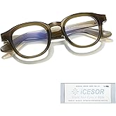 Icesor Retro Blue Light Blocking Glasses Lightweight UV400 Anti Eyestrain Protection TV Computer Gaming for Women