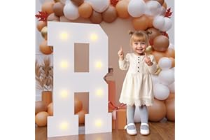 Bugame 3FT Marquee Letters, Large Light Up Letters for Birthday Wedding Backdrop Warm Light Marquee Letters 3 Feet Tall for Baby Shower Party Proposal Decoration Decor, Letter R