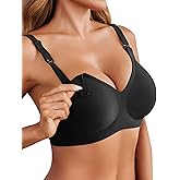 Avidlove Nursing Bras for Breastfeeding Seamless Maternity Bras Wireless Bra Pregnancy Sleep Bralette Support Plus Size Bras, Black XX-Large