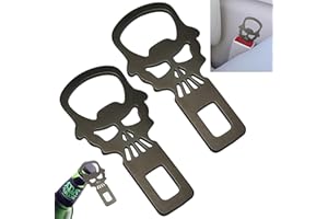 Universal Seat Belt Clip, 2 Pack Upgraded Seatbelt Clip, Bottle Opener Styling Stainless steel Multifunction Car Seat Belt Cl