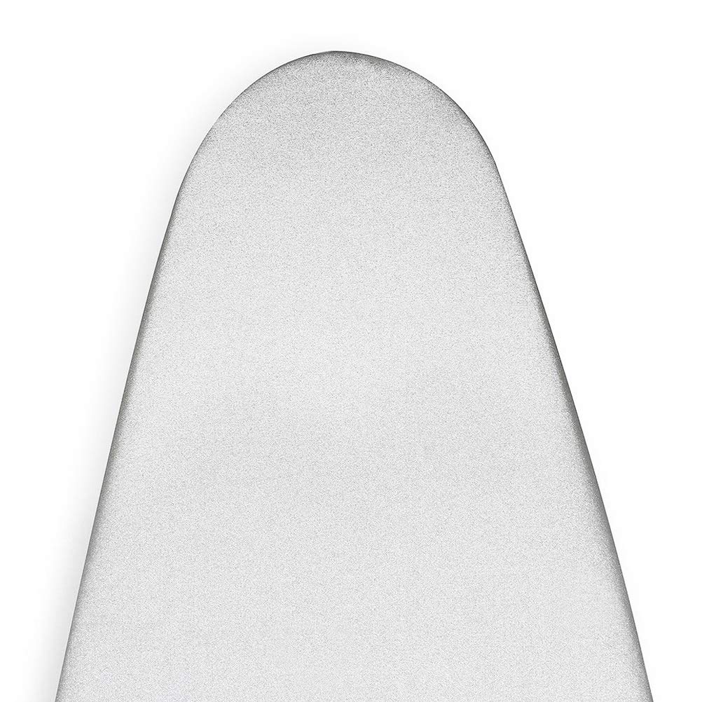 Encasa Homes Replacement Ironing Board Cover & Foam Pad, Heat Reflective 'Metallic Silver Silicone', Drawstring Tightening (Fits Standard Large Boards of 15 x 54 inch) Scorch & Stain Resistant