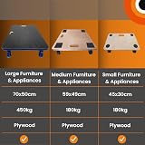 Move It Large Dolly Trolley on Wheels 180kg Load Capacity 590x490mm view 6
