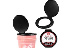 72 HRS Premium Portable Camping Toilet Seat with Lid for 5 Gallon Buckets, Outdoor Camping, Hiking, Emergencies - Perfect for Emergency Preparedness, Backcountry, Car, Boat, Road Trips (No Bucket)