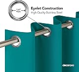 Deconovo Turquoise Room Darkening Eyelet Curtain Panel 132x138cm view 4