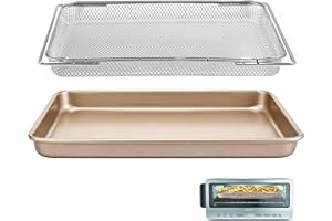 Air Fryer Basket and Baking Pan for Ninja SP151 Ninja Flip Toaster Oven, Non-Stick Baking Tray and Stainless steel Basket For