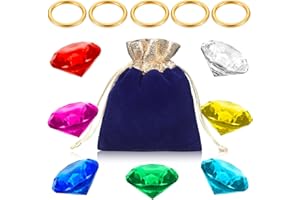 ZCYSRLQIN 12 Pcs RoundRing Set Acrylic Diamond Gemstone Jewelry Alloy Halloween Party Hunting Cake Ornament Gift Bag Blue Hedgehog Power（1x 1.57 inches）