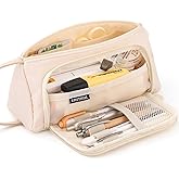 EASTHILL Big Capacity Pencil Case Pouch Pen Case Simple Stationery Bag School College Office Organizer for Teens Girls Adults Student