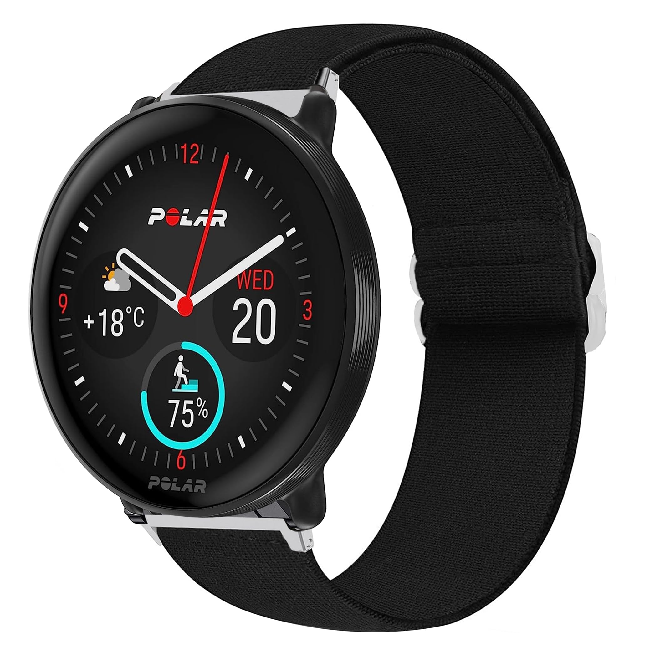 Blueshaweu Compatible for Polar Ignite 3 Band, Stretch Elastics Nylon Adjustable Replacement Strap Accessories Compatible with Polar Ignite 3/Polar Ignite 2/Polar Ignite (Black)