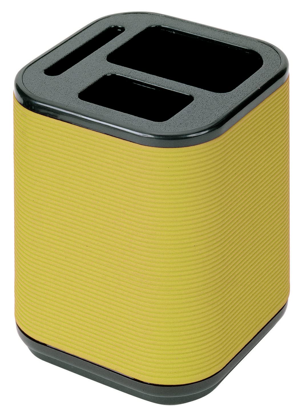 Alevar Desk and Office Pen Holder with 3 Compartments - Yellow