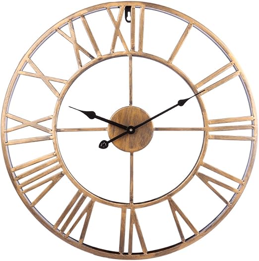 Majoz Reloj De Pared De Metal Estilo Vintage Reloj De Pared 3d