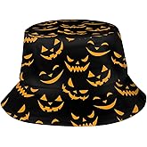 Halloween Pumpkins Bucket Hat for Men Women,Fashion Beach Sun Hat Packable Outdoor Travel Hat for Halloween Party