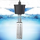 Saillong Pond Heater, Floating Deicer Heater for Outdoor Ponds, Koi Fish Warmer with Temperature Control and Power Indicator(250W, for Ponds up to 100 gal)