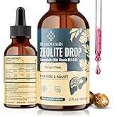 Itharoventis Zeolite Drops for Kids and Adults, Zeolite Clinoptilolite Liquid with Methyl Vitamin B12 & D3 for Gut & Speech, Immune, Bone, Energy, Monk Fruit Flavor, 2 Fl Oz