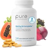 Pure Therapro Rx Methyl B Complete, Vitamin B Complex, 60 Capsules | Includes Folate &amp; B12, Vitamin B6, Riboflavin &amp; TMG, For Men &amp; Women, Made in USA, 60 Servings