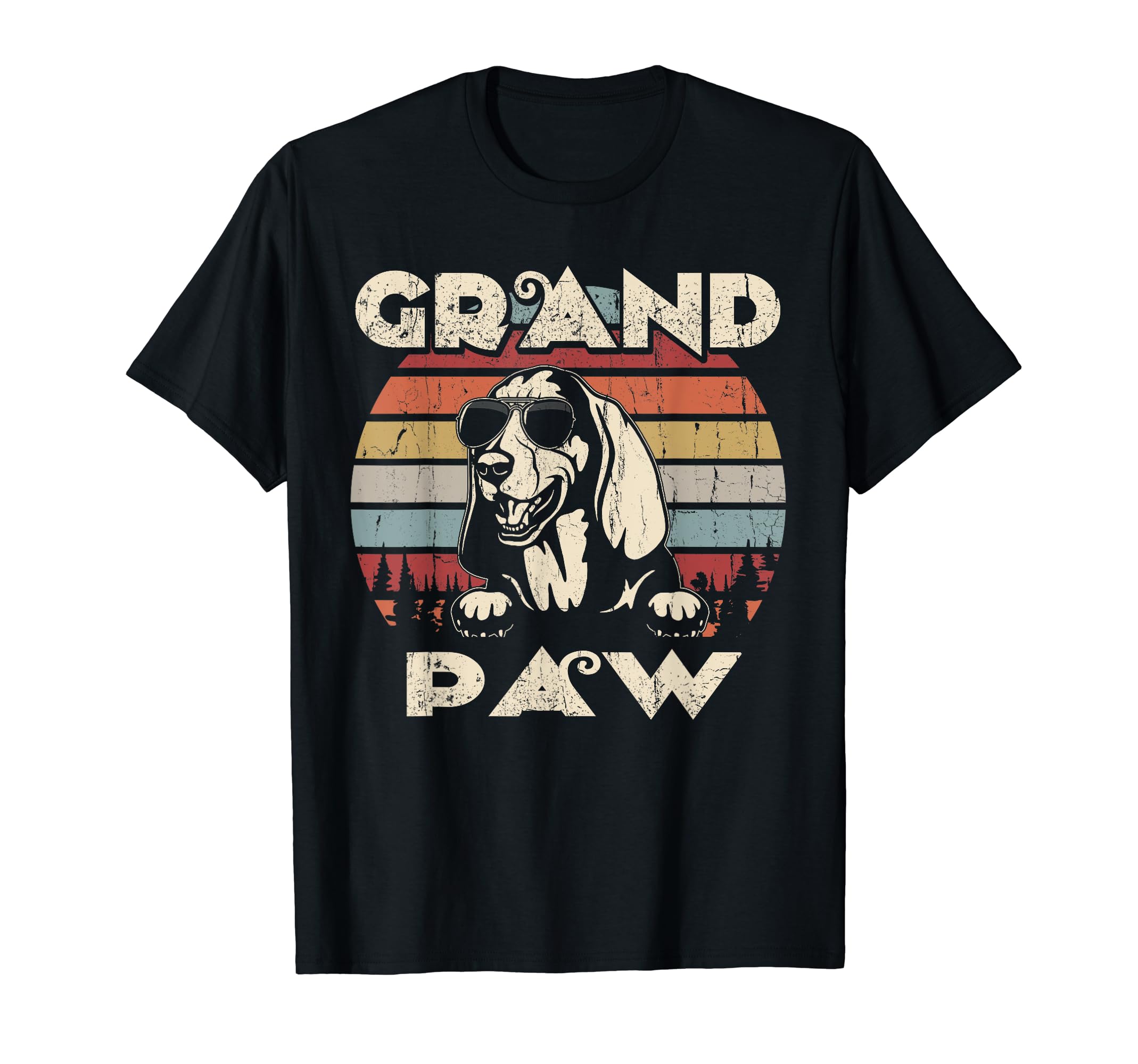 Grand Paw Basset Hound dog lovers vintage retro T-Shirt