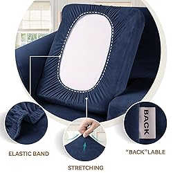 WEERRW Velvet Couch Covers for 2 Cushion Couch Sofa