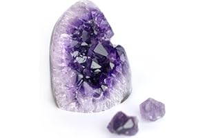 DEEP PURPLE PROJECT Amethyst Geode (at least 1 Lb GUARANTEED) Cluster Crystal with Ready to Gift Box included Amazing Stones from Uruguay