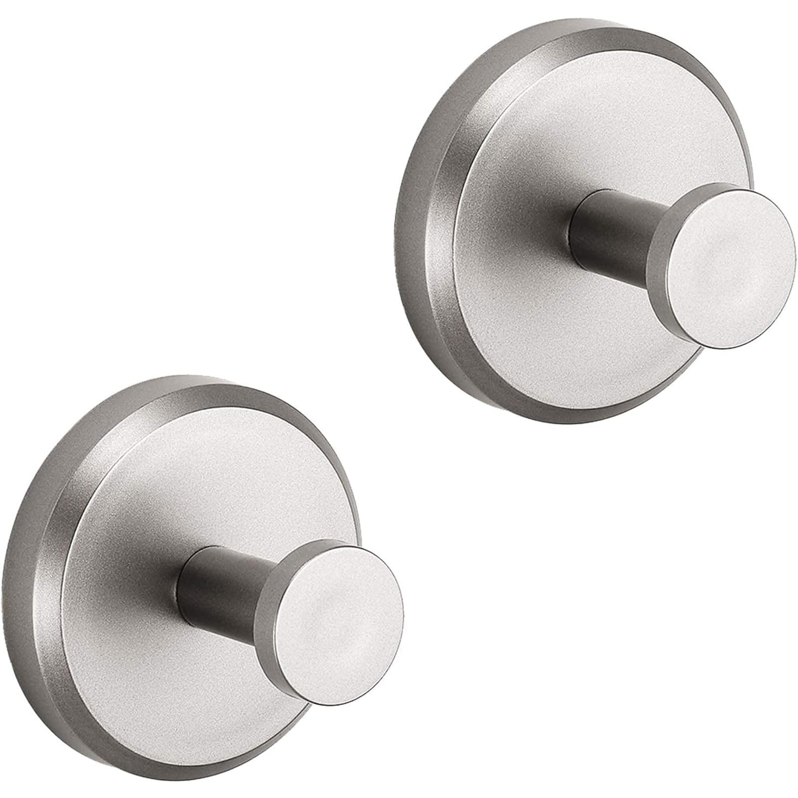 Photo 1 of ***DAMAGED - SEE NOTES/PICTURES***
Homeshifters 2-Piece Suction Cup Hooks - SUS 304 Stainless Steel Suction Towel Hooks, No Drill Shower Hooks for Bathroom,Kitchen,Glass,Tile to Hang Towels,Robes,Loofah - Brushed Nickel