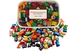 Old Fashioned Christmas Candy 1.5lb – Old Fashion Hard Candy Mix in Gift Box, Christmas Hard Candy, Classic Candy for Stockings & Bowls 24oz by ASOZI