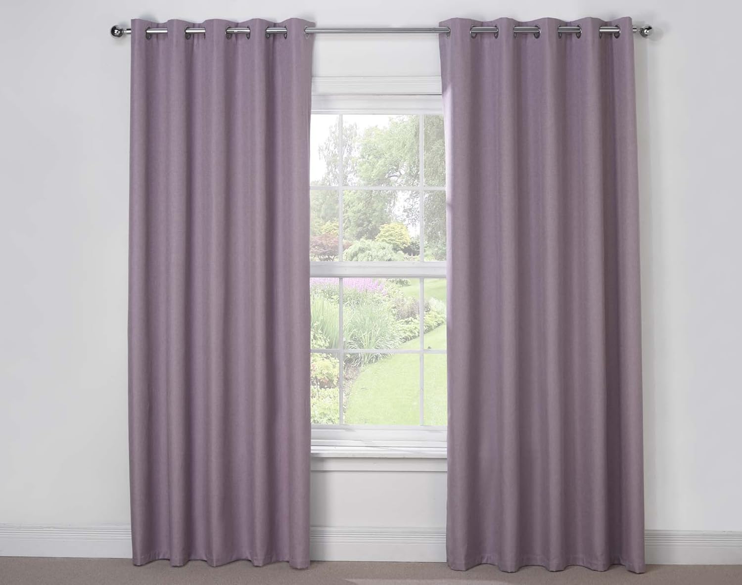 Julian Charles Luna Thermal Coated Eyelet Curtains 44 X 54