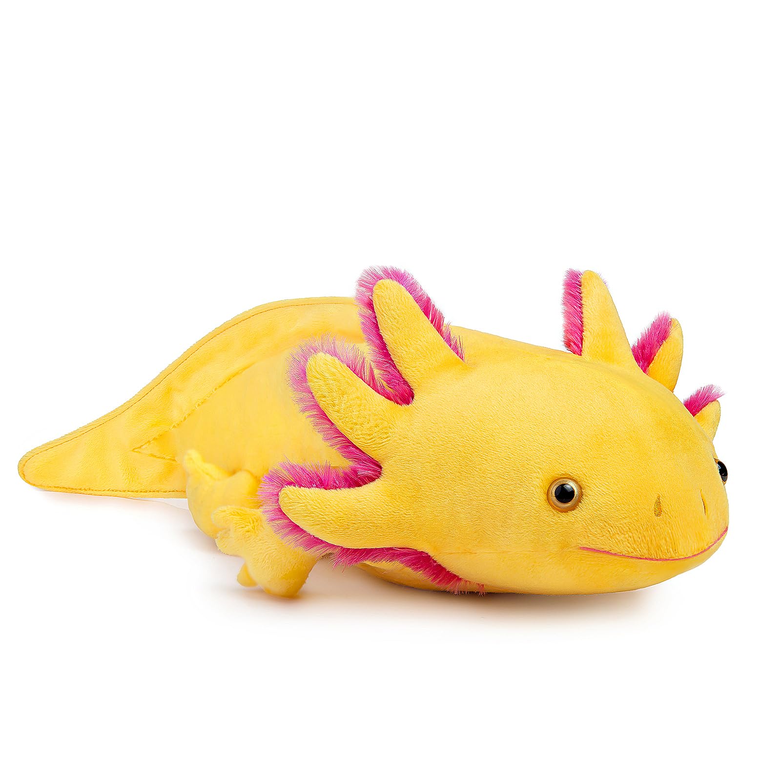 Tiny Heart Axolotl Stuffed Animal 51cm/20” Realistic Axolotl Plush Toy Lovely Animal Cute Soft Gifts Plush Axolotl for Kids Boys and Girls Bedtime Companion Plushie Collection Interactive Play yellow