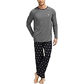 GYS Premium Men's Pajama Sets Bamboo Viscose Long Sleeve Sleepwear and Style