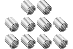 uxcell 10 Pcs Stainless Steel Spacer 3/8" Bore x 1/2" OD x 1/2" Length Screw Bushing Plain Finish Round Metal Spacer for M12 