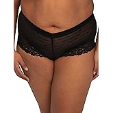 Curvy Couture womens Sheer Whisper Cheeky Boyshort Panty