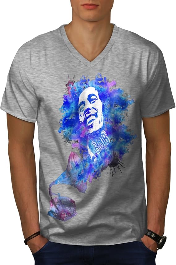 Amazon Wellcoda マーリー 音楽 有名人 男性用 S 2xl リンガーtシャツ Tシャツ カットソー 通販