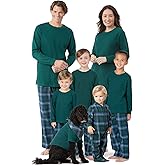 PajamaGram Matching Christmas PJs for Family, Heritage Plaid Thermal, Womens LG