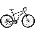 Outroad 26 Inch Mountain Bike, 21-Speed/High-Carbon Steel/Aviation Grade Frame, Dual Disc/V Brake, Adjustable Ergonomic Seat Bycycle for Men Women Adult, Quick Assembly in 20 Minutes