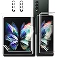 Milomdoi Designed for Samsung Galaxy Z Fold 3 5G Flexible TPU Screen Protector, [2 pack front and 2 pack inside] with 2 Pack 