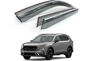 AUXKO Rain Guards for Honda CRV 2025 2024 2023 Translucent Window Visors with Chrome Trim Weather Deflectors Wind Deflectors Vent Visors UV Protection Easy Install