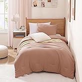 WRENSONGE Twin/Twin XL Comforter Set for Girls Teens, 1 Dusty Pink Comforter & 1 Pillow Sham, Soft Lightweight Kids Comforter Sets for All Seasons Dorm Bedding