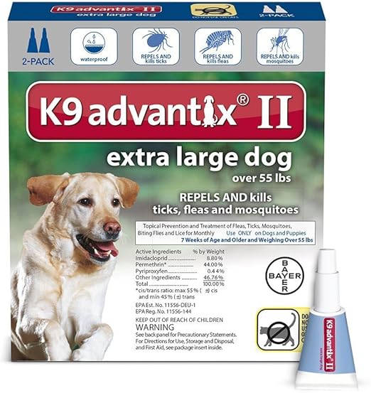 k9 advantix ii topical extra large dog flea & tick treatment