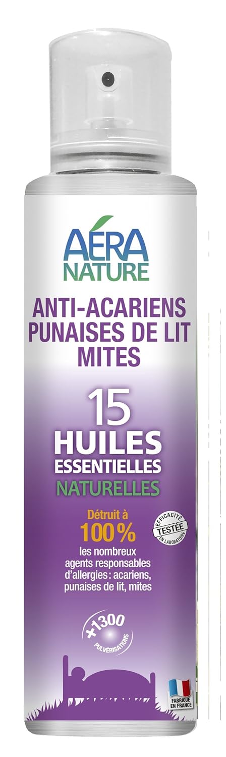 Anti-acaros, chinches de cama y polillas, 200ml, con 15 aceites esenciales naturales