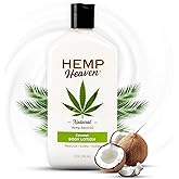 Hemp Heaven Hemp Lotion - Lotion Pineapple & Mango Scent - Natural Hemp Seed Oil, Paraben-Free, 12 oz, Made in USA, Nourishing for Men & Women, EWG Verified, Anti-Aging (Coconut)