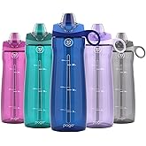 Pogo Plastic Water Bottle with Straw Lid and Carry Handle, Reusable, BPA Free, Dishwasher Safe, Perfect for Travel, School, Outdoors, and Gym | 32oz, 40oz