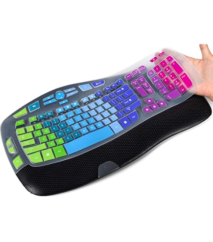 Silicone Keyboard Cover For Logitech Wave Keys MK670 - Ultra Thin Gradient Purple Skin