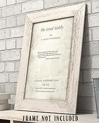 The Great Gatsby Title Page - 11x14 Unframed