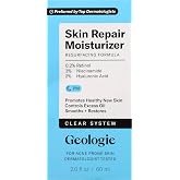 Geologie Skin Repair Moisturizer Face Cream | Clear System Retinol Resurfacing Formula | For Blemish Prone Skin with Niacinamide &amp; Hyaluronic Acid | 60 ML