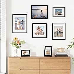Vittanly 8x10 Picture Frames Set of 9, Shatter