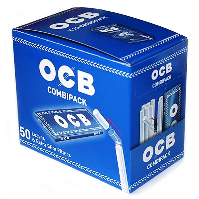 20 x OCB COMBIPACK with 1000 Sheets OCB Rolling Paper + 1000 Extra Slim Filter Tips