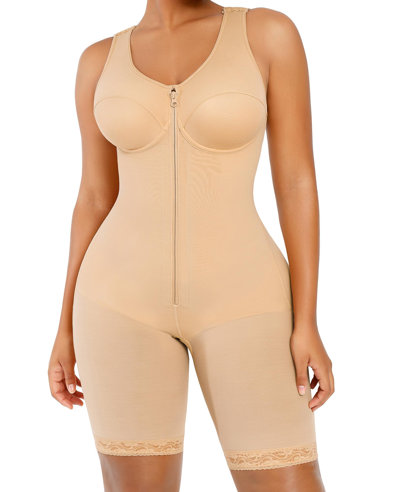 Photo 1 of *medium* cSHAPELLX Faja Colombianas Moldeadoras Body Shaper For Women Tummy Control Full Body Shapewear Butt Lifting Bodysuit (Beige-M)
