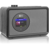 Ocean Digital WR-390 Wi-Fi Internet Radio, FM, Bluetooth Speaker, Rechargeable, 4 Preset Buttons, Alarm Clock, Dimmer, Auto O