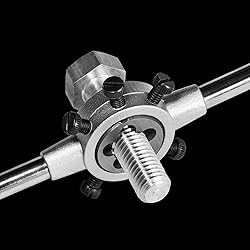 uxcell Die Stock Handle Wrench Set, 4-40 UNC Round